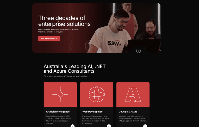 SSW Homepage Redesign + Build